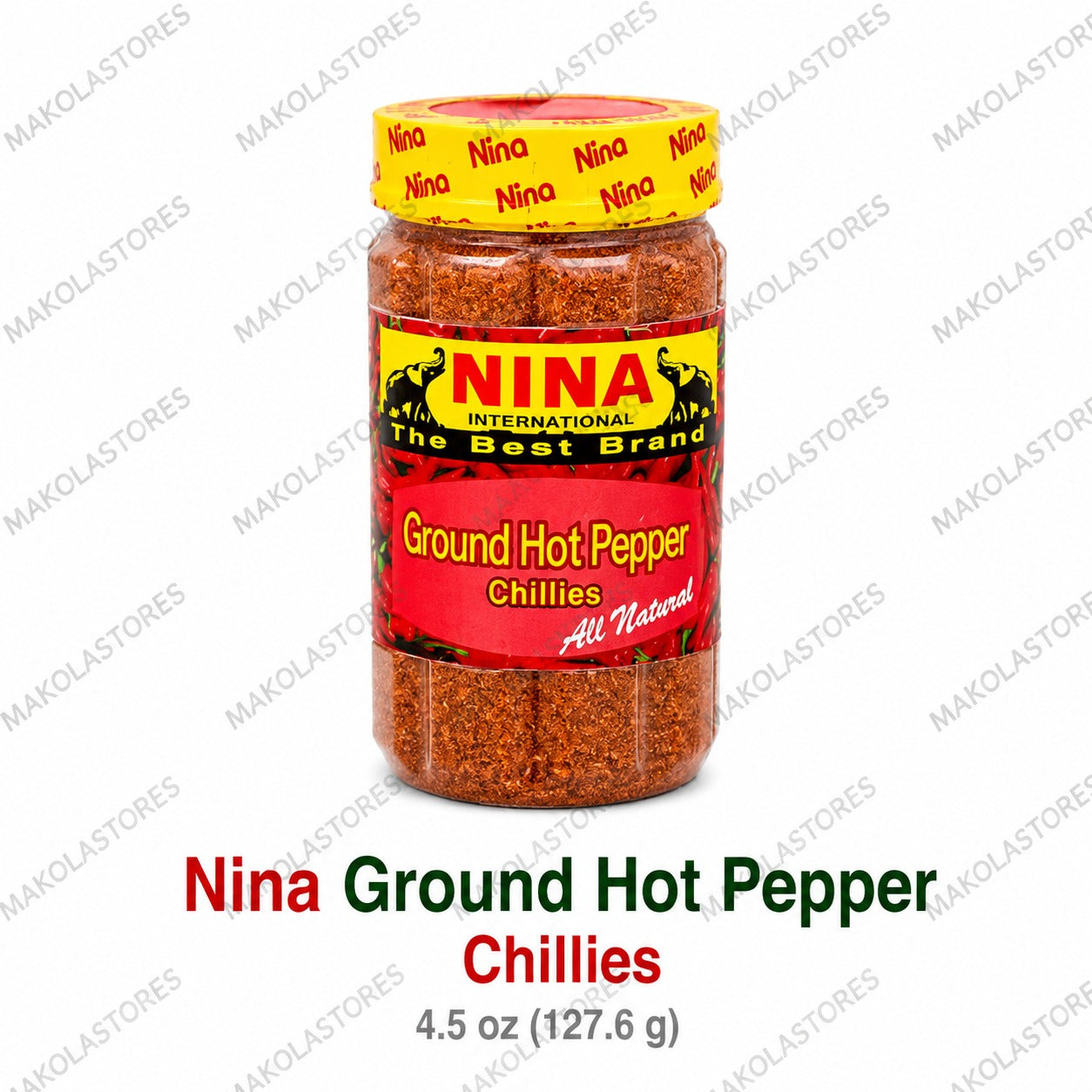 Nina ground hot pepper chillies 4.5oz image 0